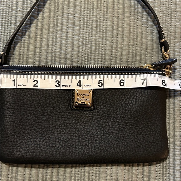 Dooney & Bourke Black Pebble Leather Wristlet - Picture 11 of 14